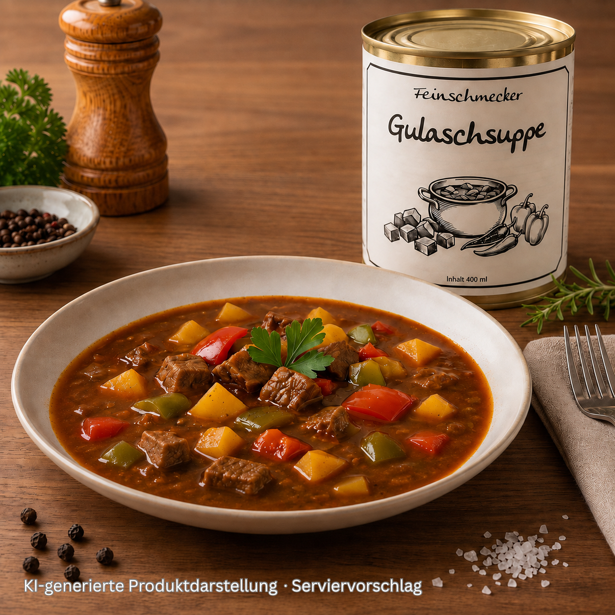 Gulaschsuppe in der Dose