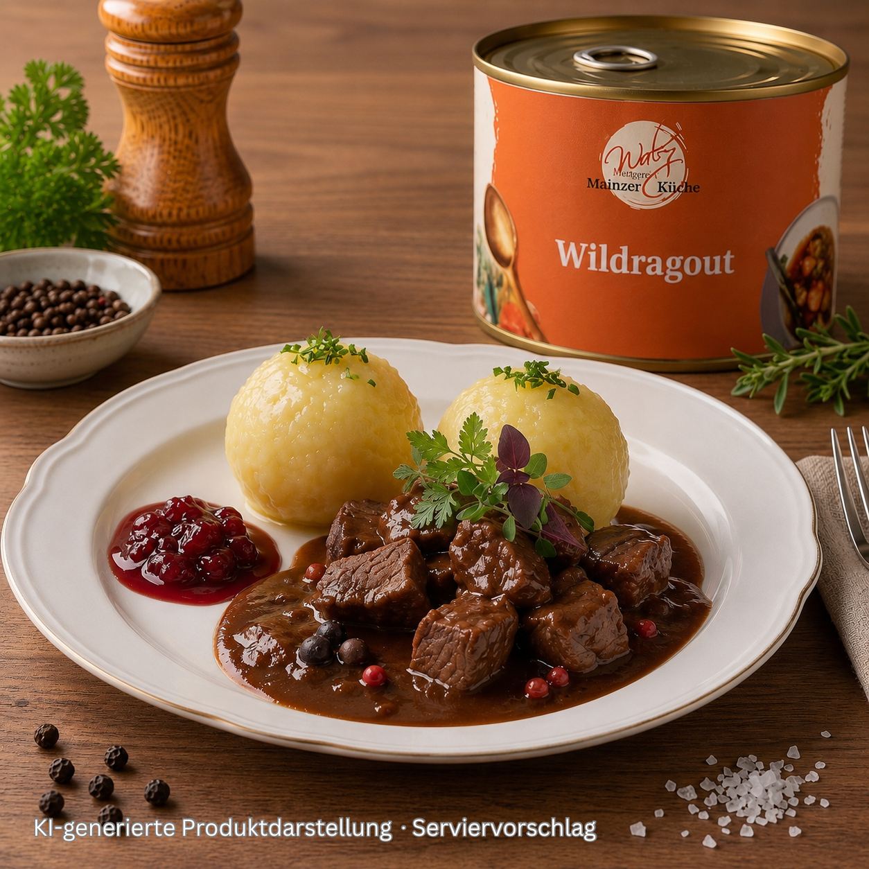 Wildragout in der Dose