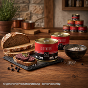 Hausmacher Blutwurst in der Dose