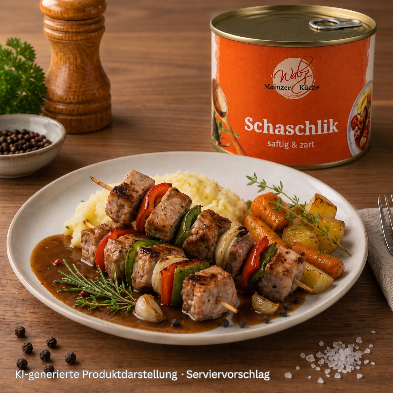 Schaschlik in der Dose