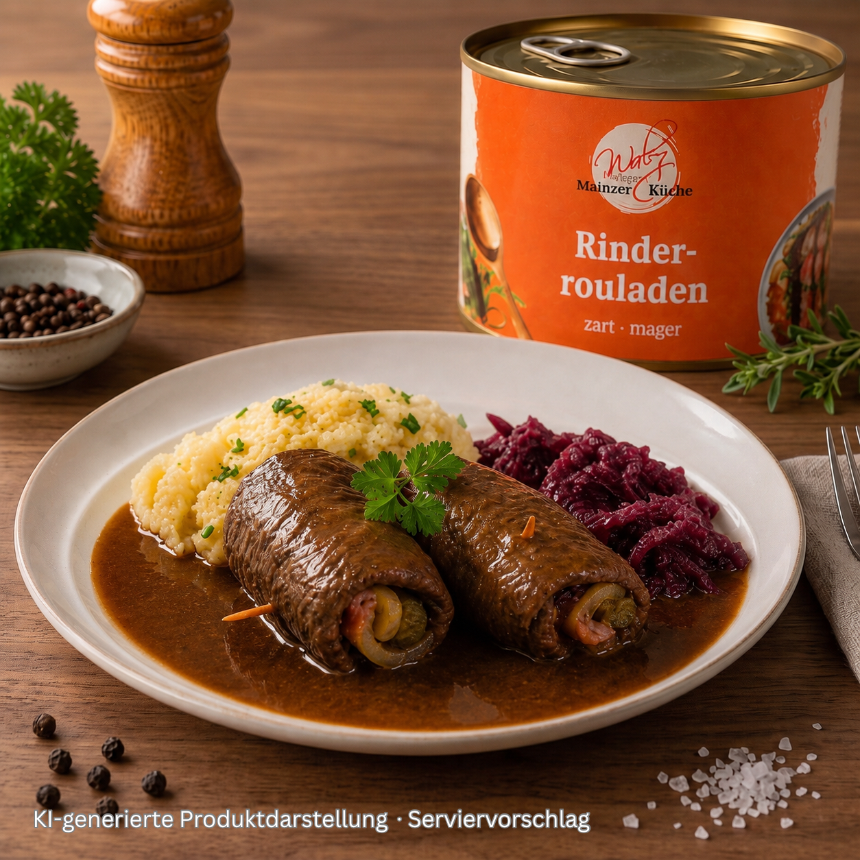 Rinderrouladen in der Dose