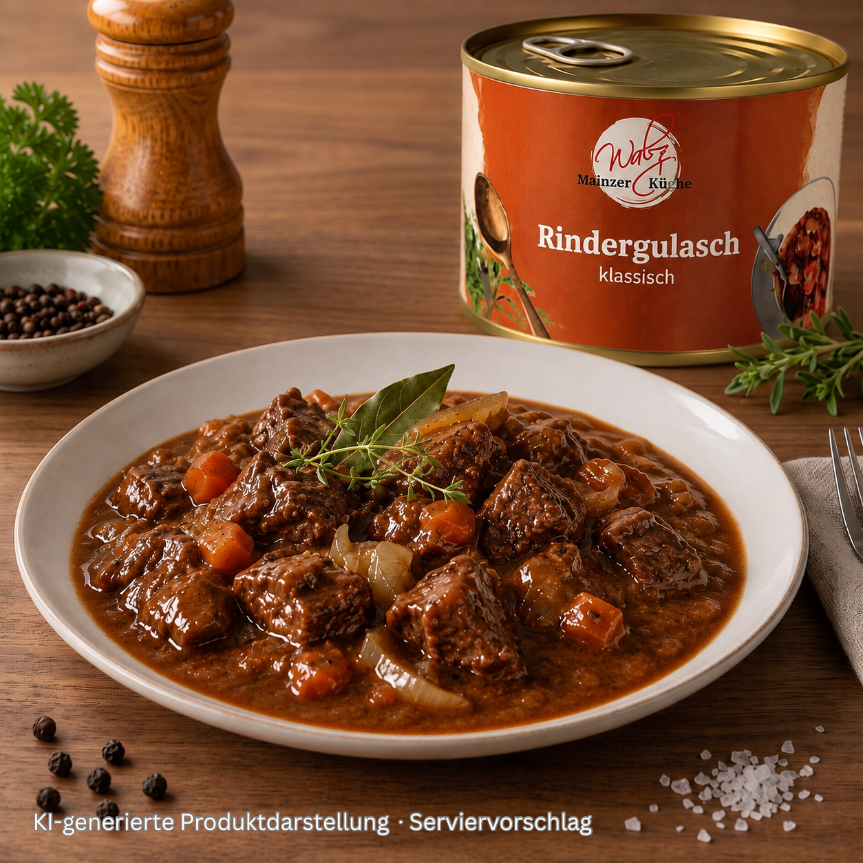 Rindergulasch in der Dose
