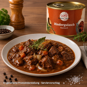 Rindergulasch in der Dose
